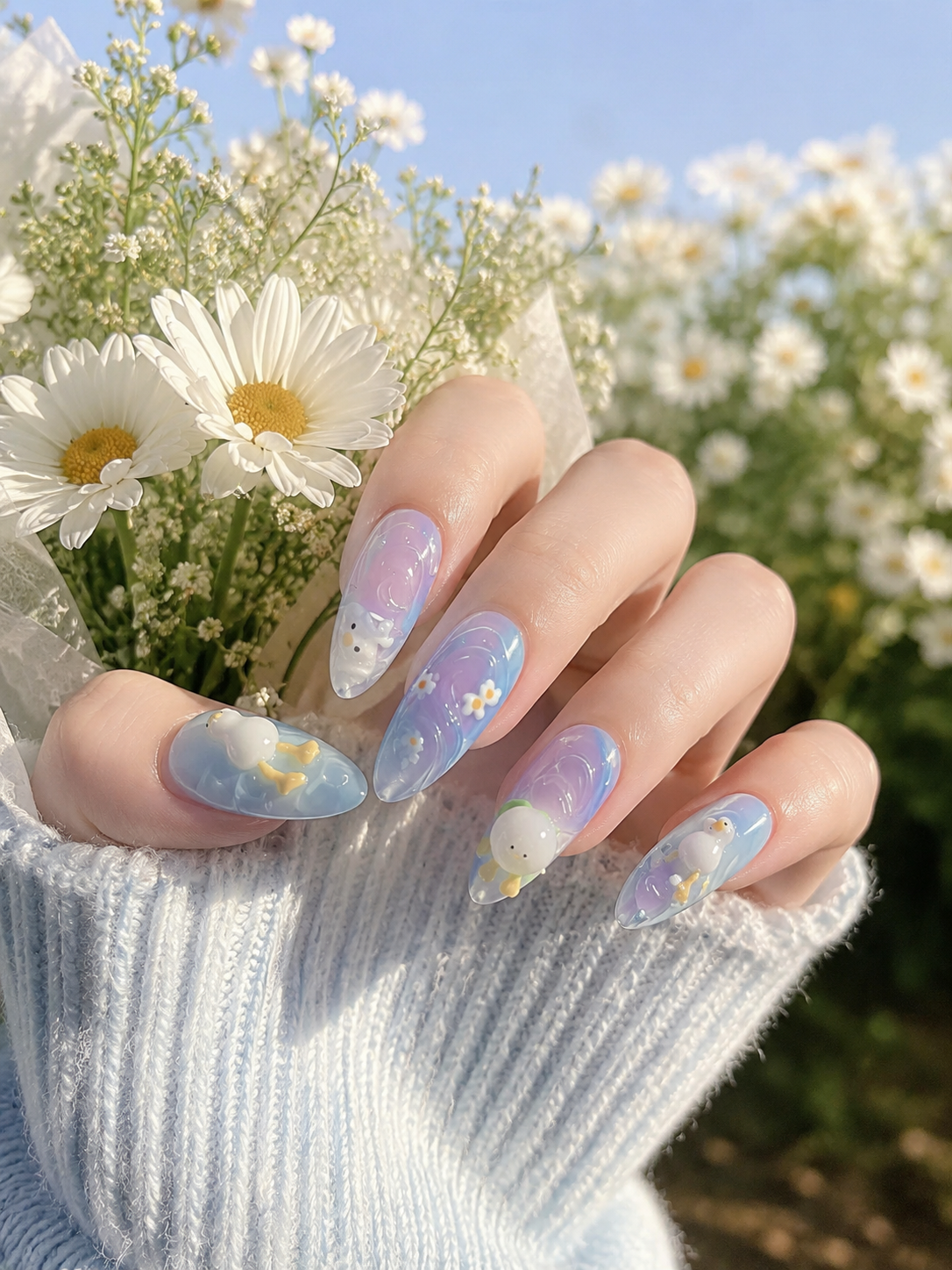 Pond Daydream Press-On Nails