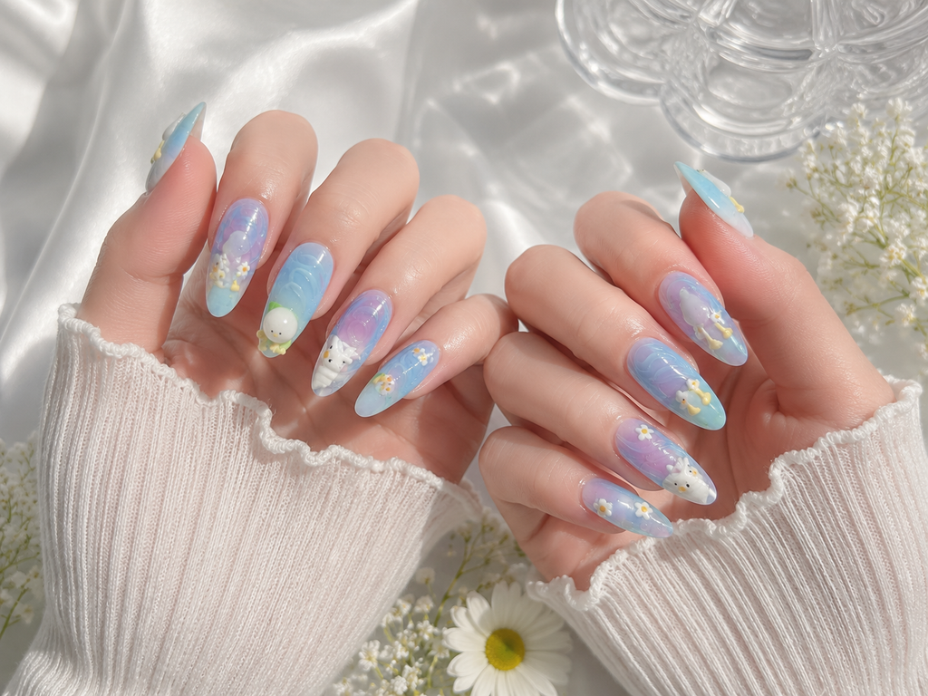 Pond Daydream Press-On Nails